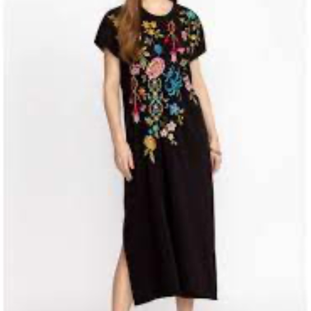 NWT Johnny Was SHERI RELAXED KNIT DRESS BLACK